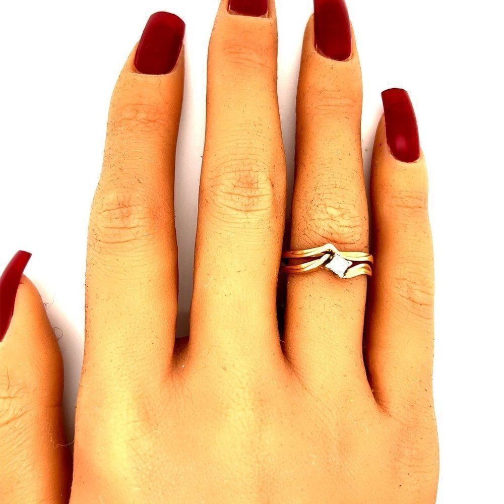 14k Princess Diamond Ring Set - Picture 11 of 12